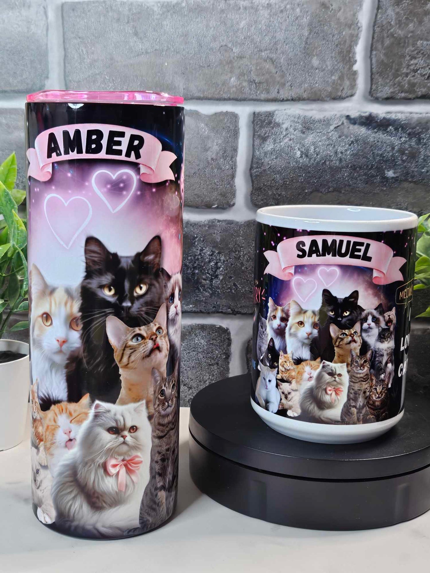 CATS RULE THE WORLD (Personalized) 20oz Tumbler or 15oz Ceramic Mug