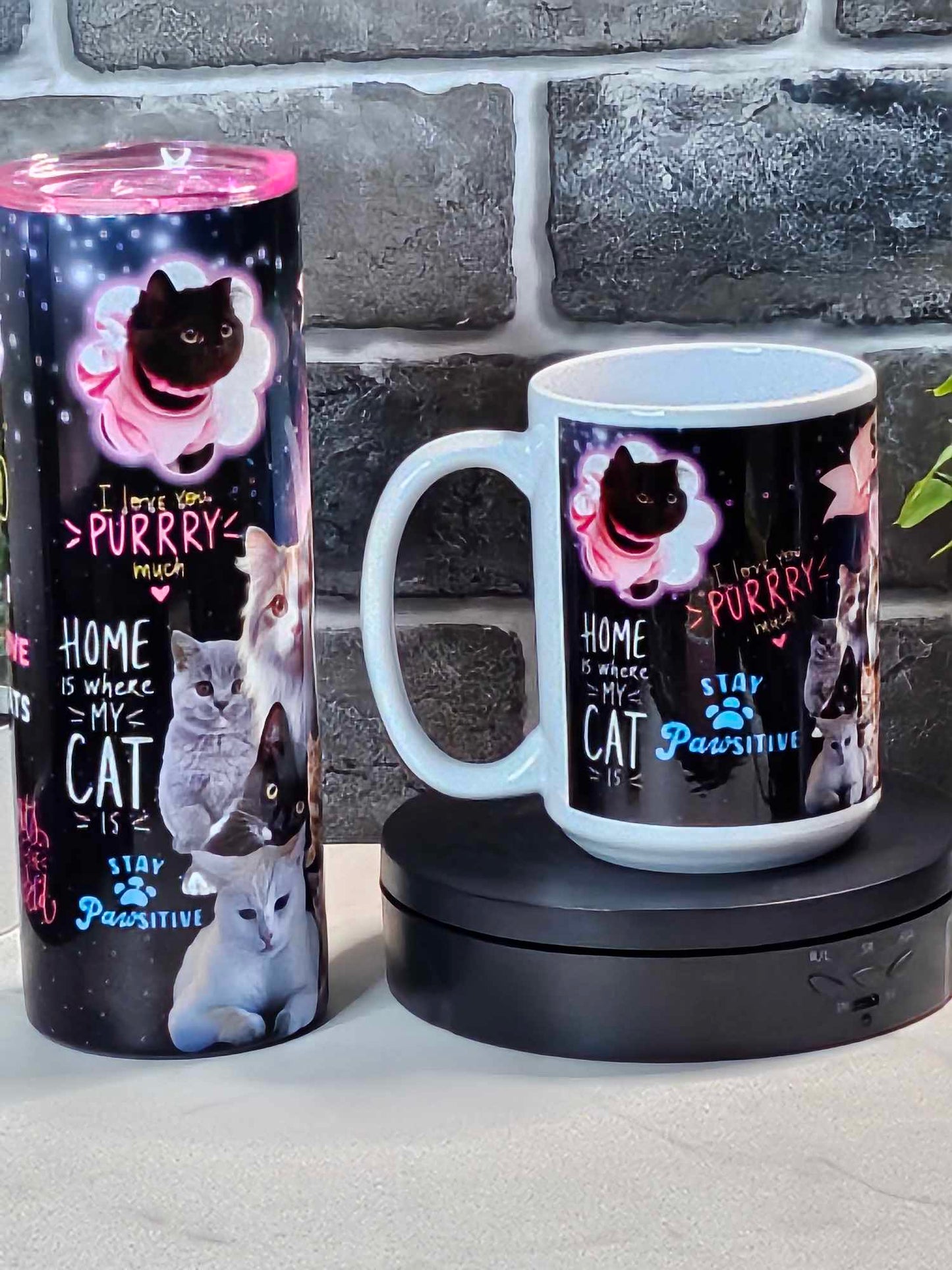 CATS RULE THE WORLD (Personalized) 20oz Tumbler or 15oz Ceramic Mug