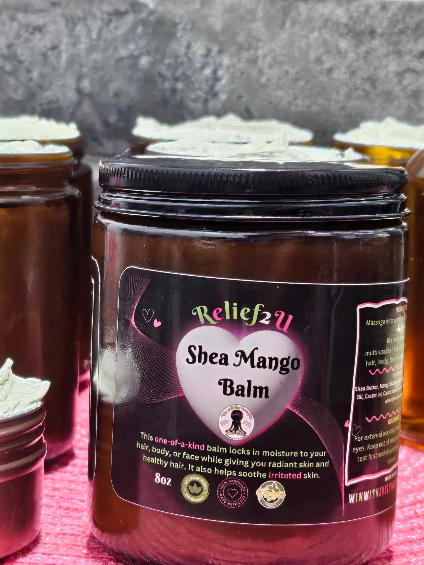 SHEAMANGO BALM (ORGANIC) 8oz & 16oz Glass Jars