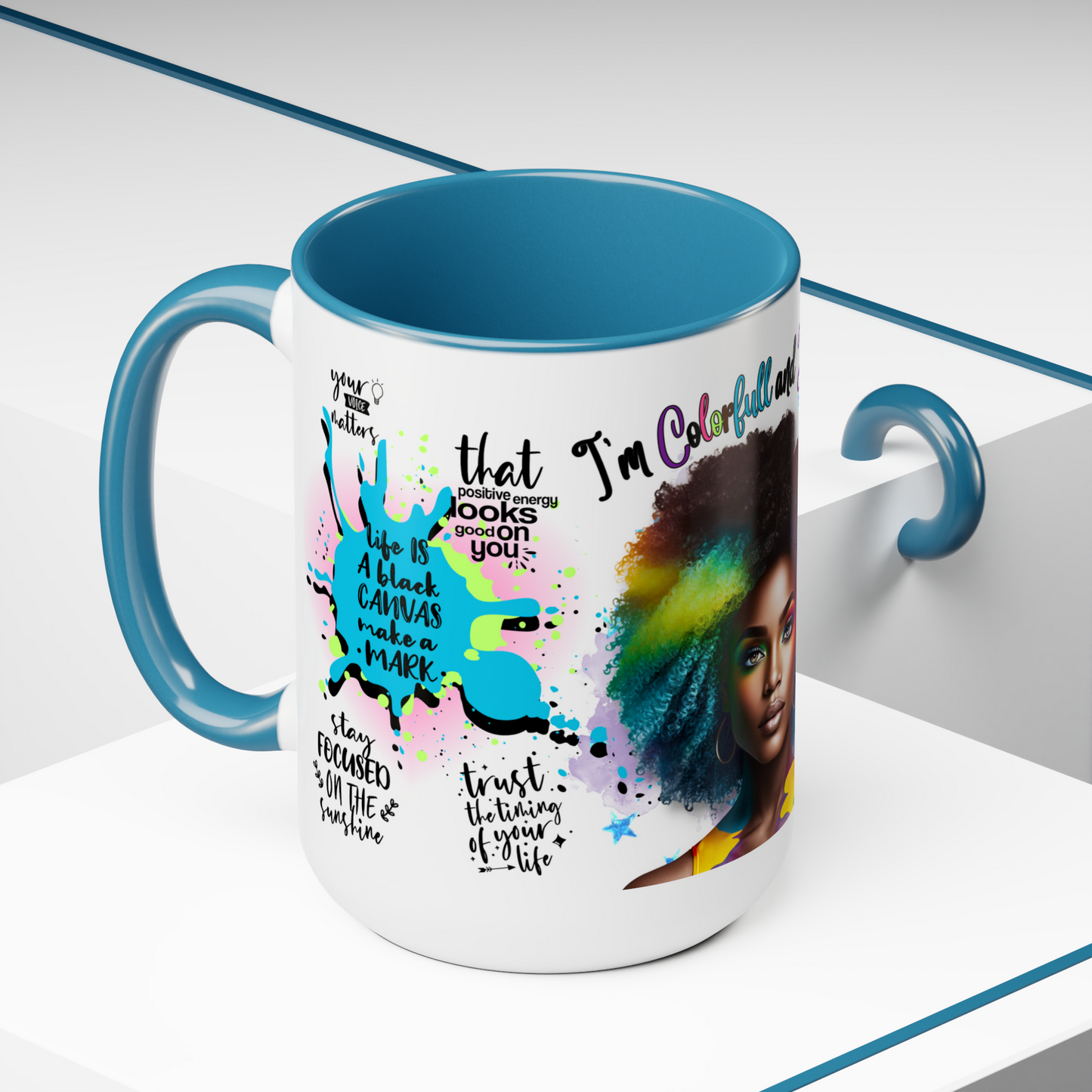 COLORFULL AND BEAUTIFUL (Personalized) 15oz Coffee mug