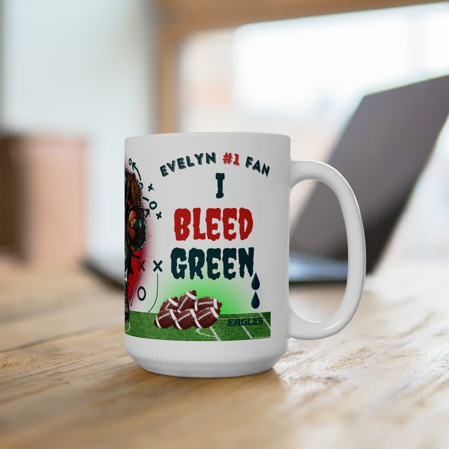 EAGLES #1 FAN MUGs (3 versions) (Personalized) 15oz