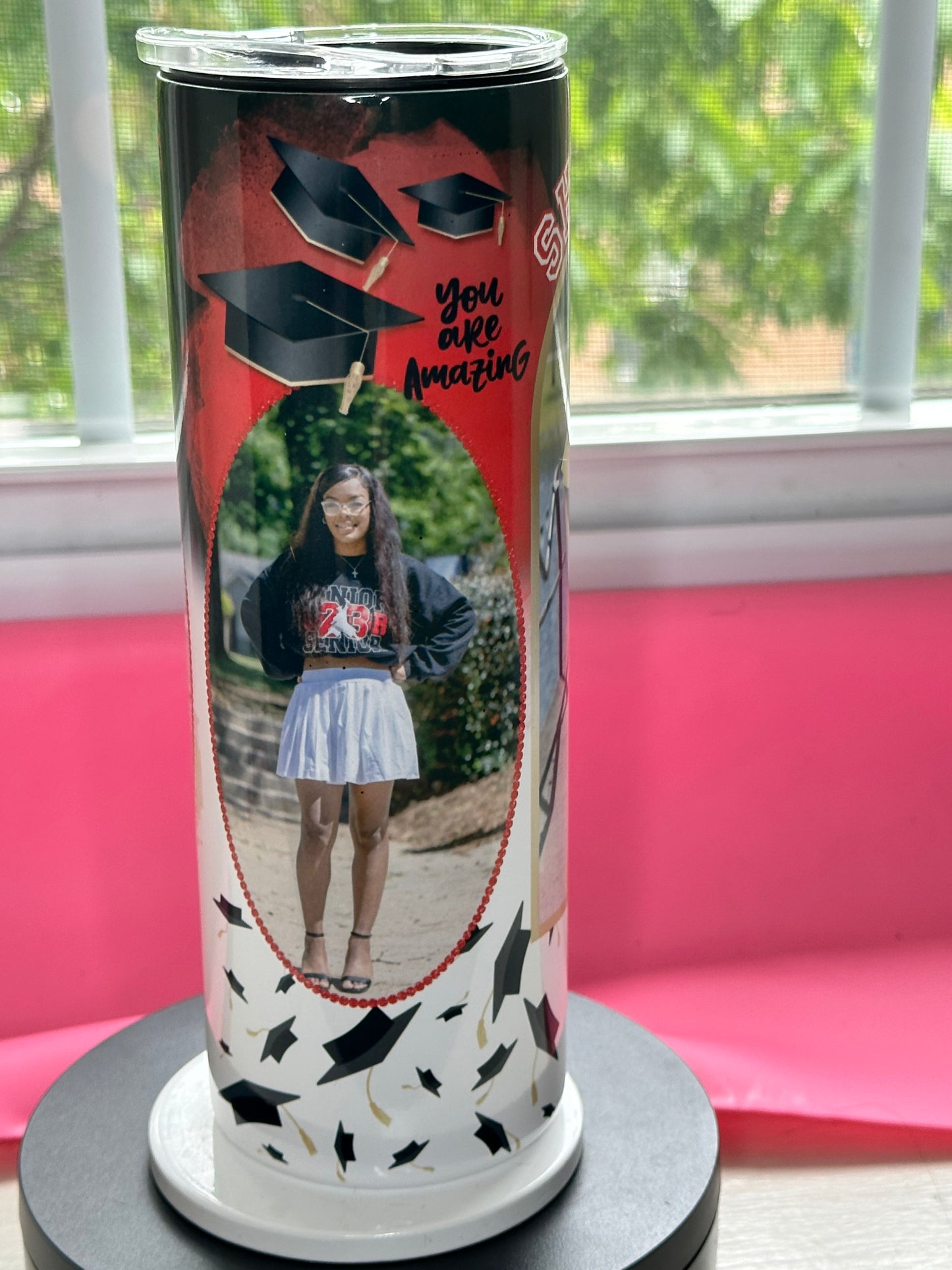 *** CUSTOMIZED TUMBLER (PERSONALIZED) 20oz Stainless Steel Straw