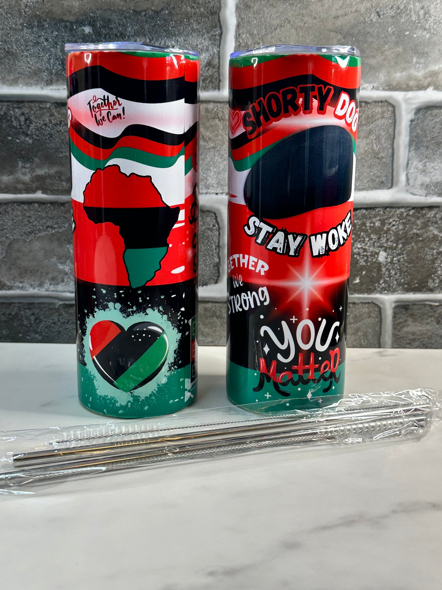 *** CUSTOMIZED TUMBLER (PERSONALIZED) 20oz Stainless Steel Straw