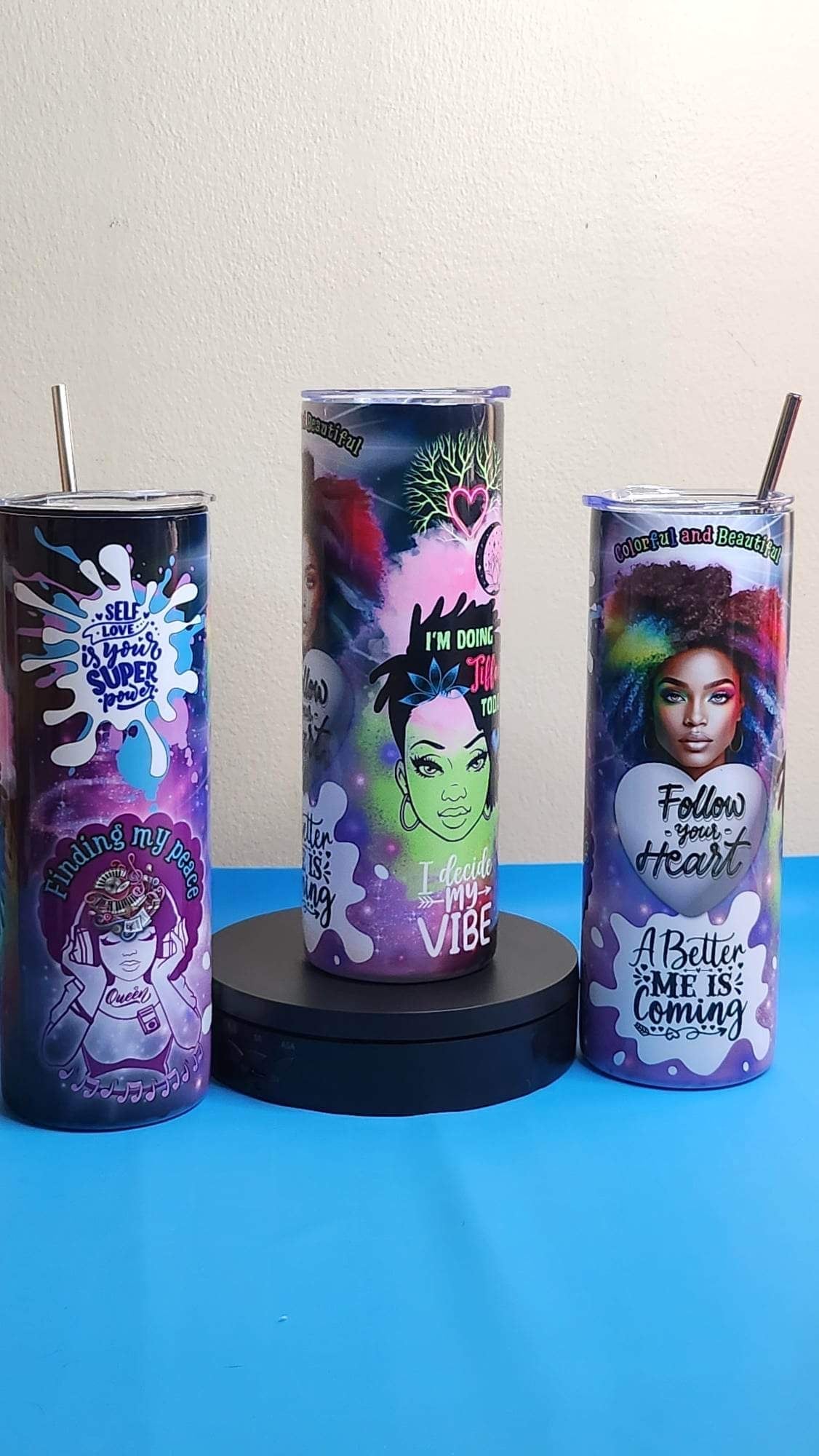 COLORFUL AND BEAUTIFUL TUMBLER (Personalized) 20oz