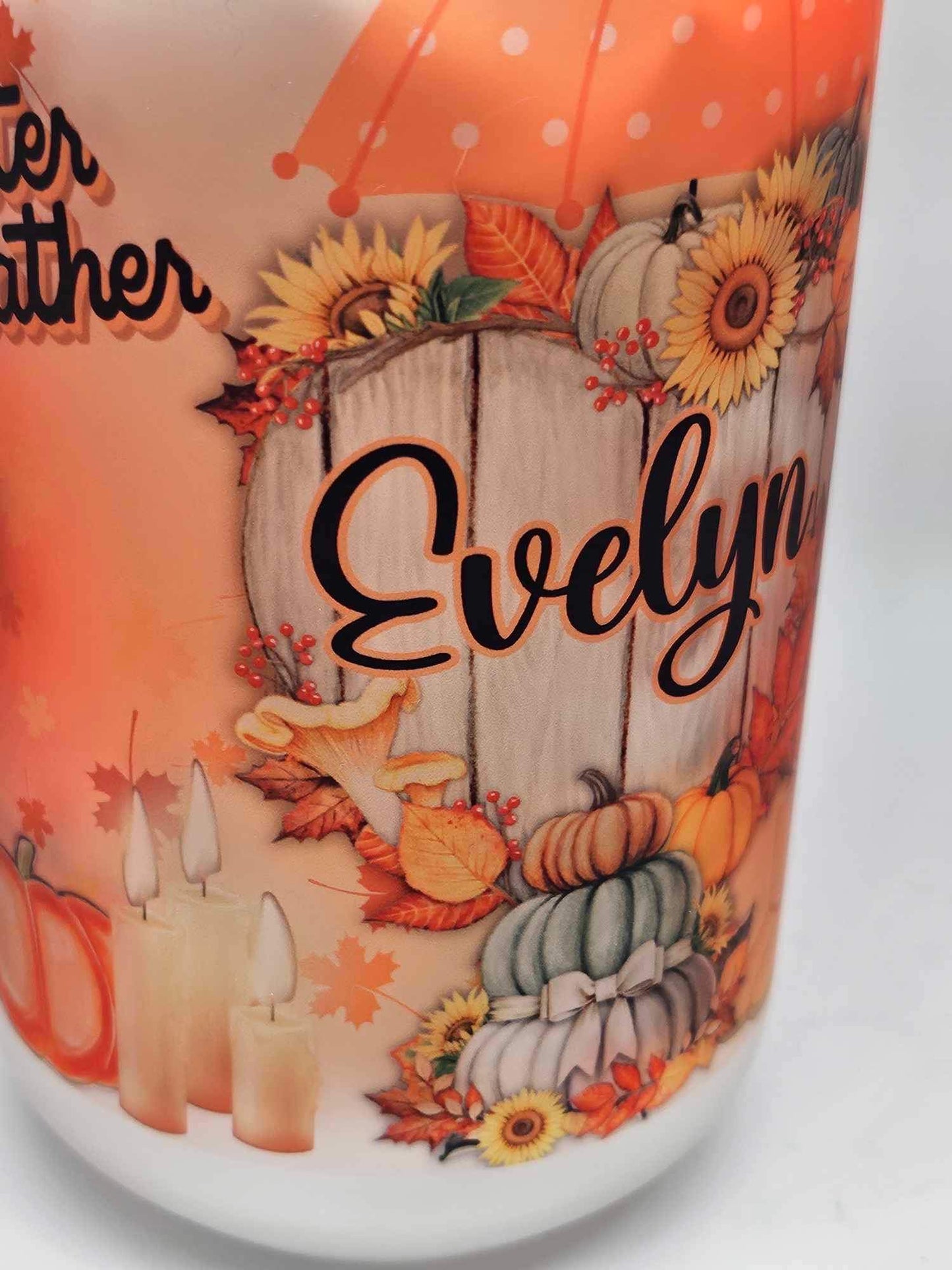 FALL SWEETNESS GLASS (Personalized) 18oz Tumbler