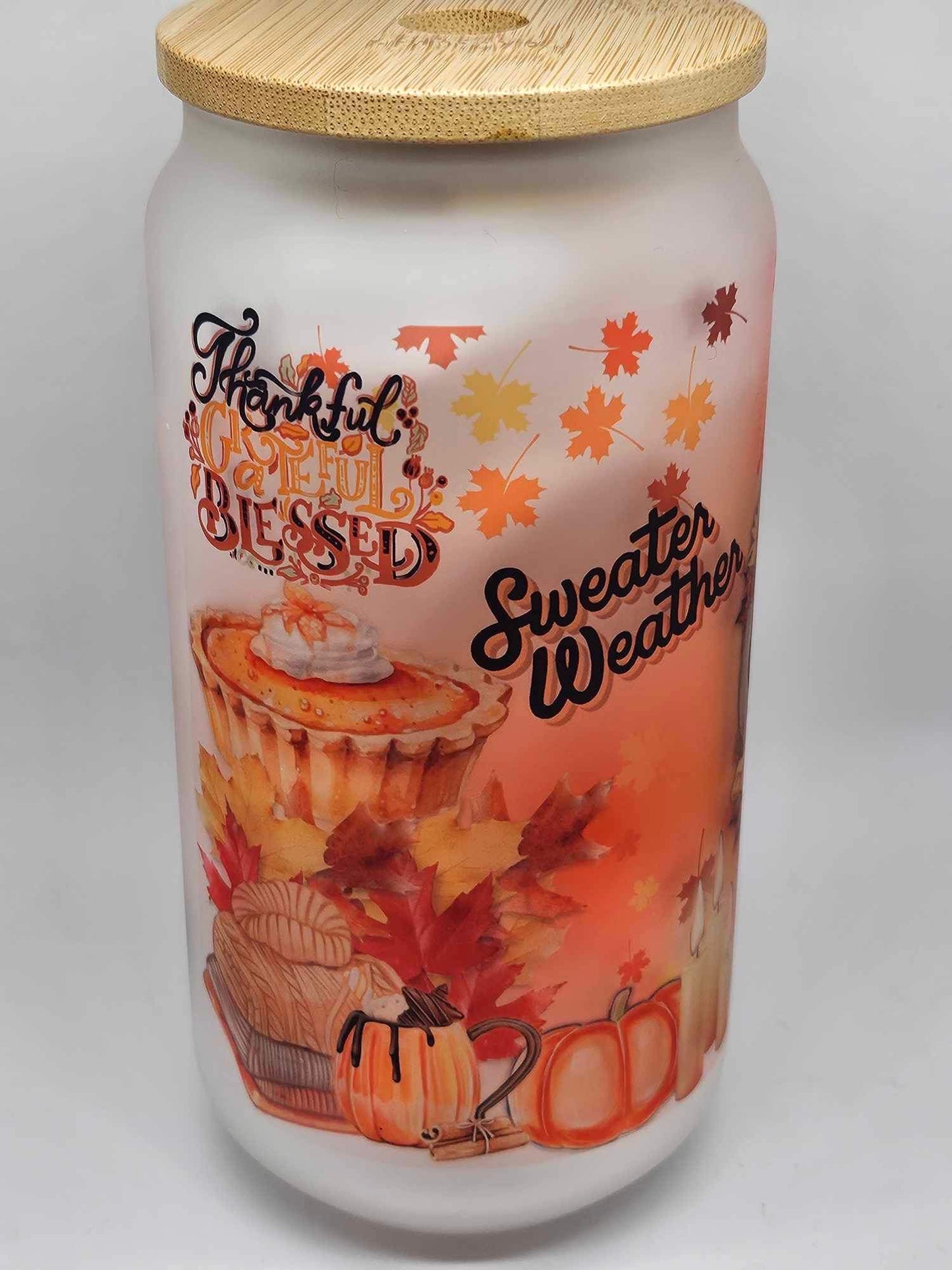 FALL SWEETNESS GLASS (Personalized) 18oz Tumbler