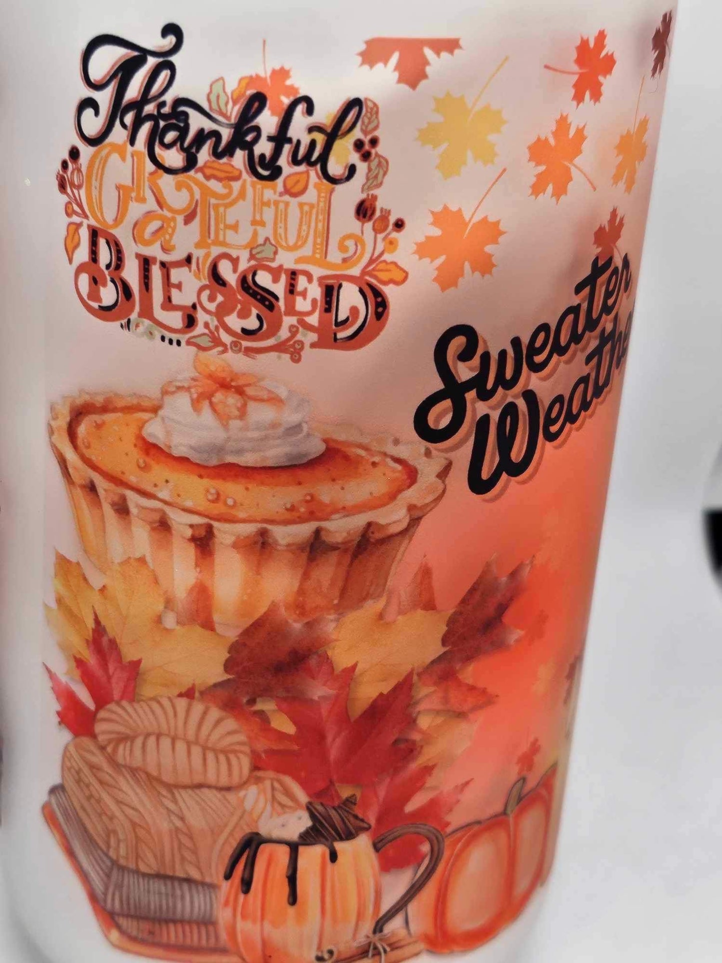 FALL SWEETNESS GLASS (Personalized) 18oz Tumbler
