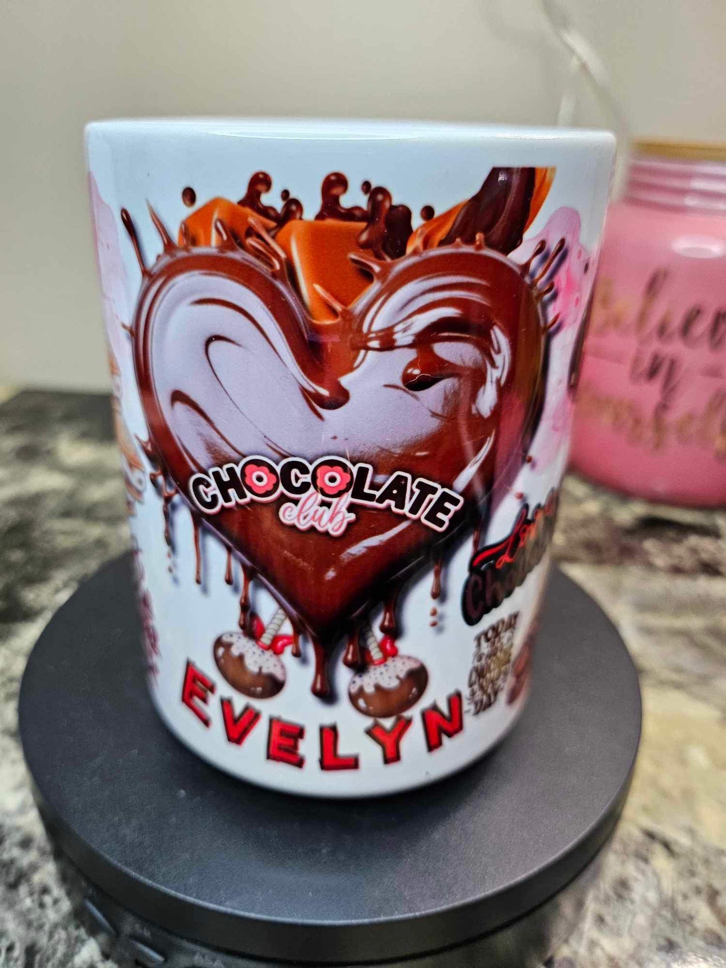 CHOCOLATE CLUB COFFEE MUG (15oz ) Personalization