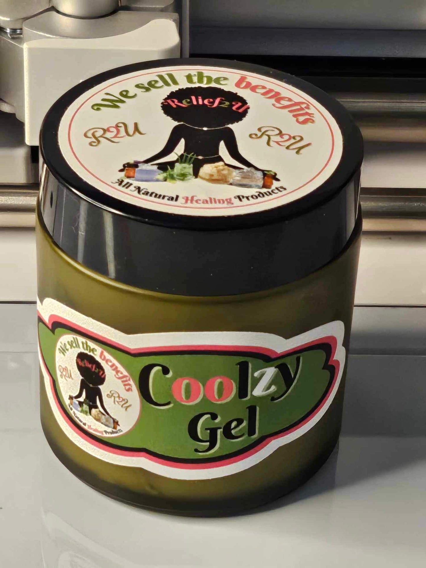 COOLZY GEL (ORGANIC) 1oz & 4oz Glass and Glass Pump Jar