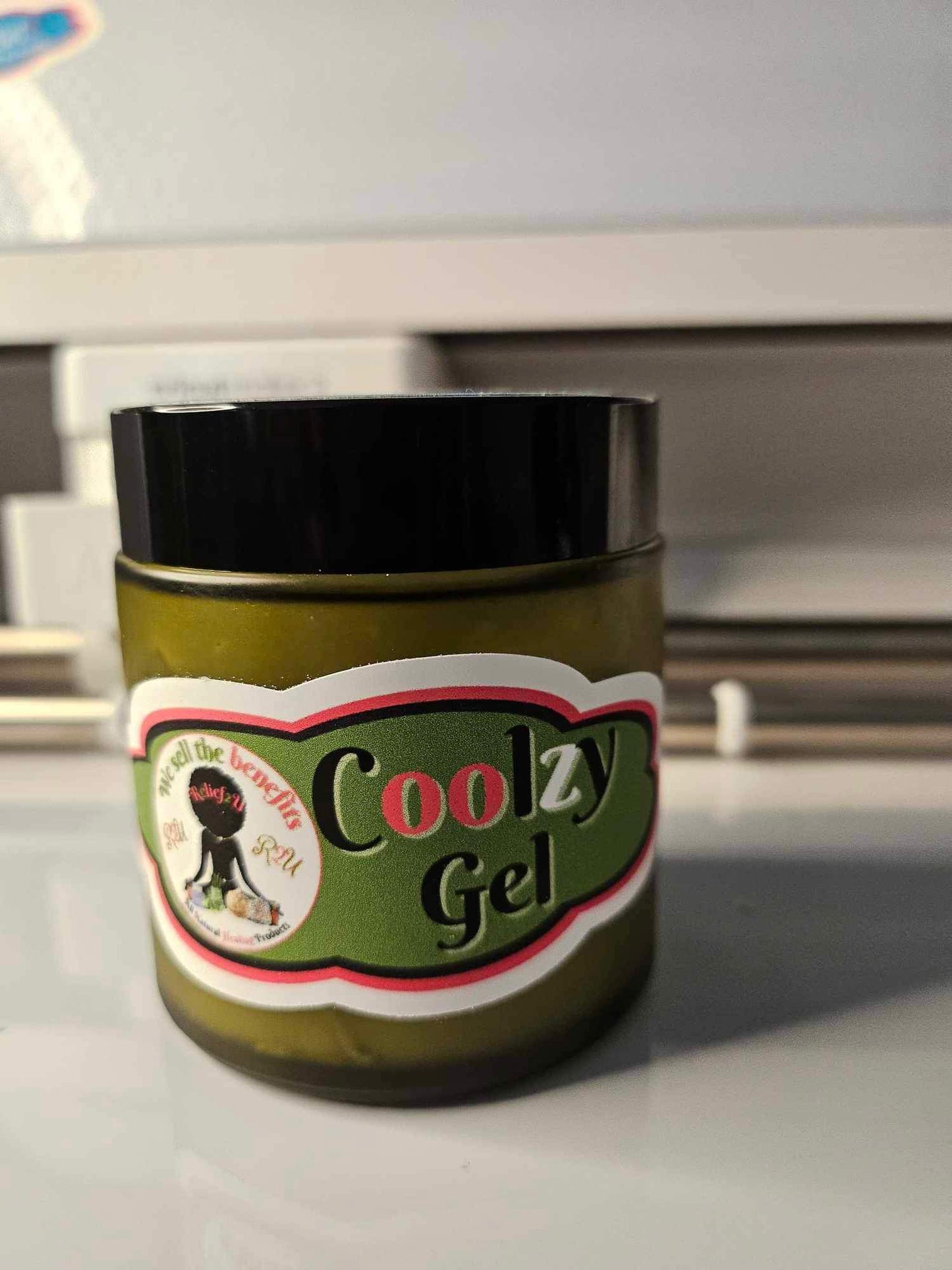 COOLZY GEL (ORGANIC) 1oz & 4oz Glass and Glass Pump Jar