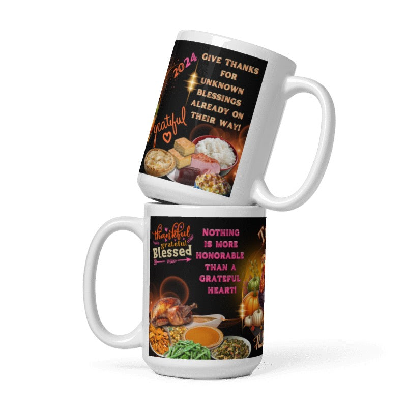 THANKSGIVING MUG (Personalized ) 15oz
