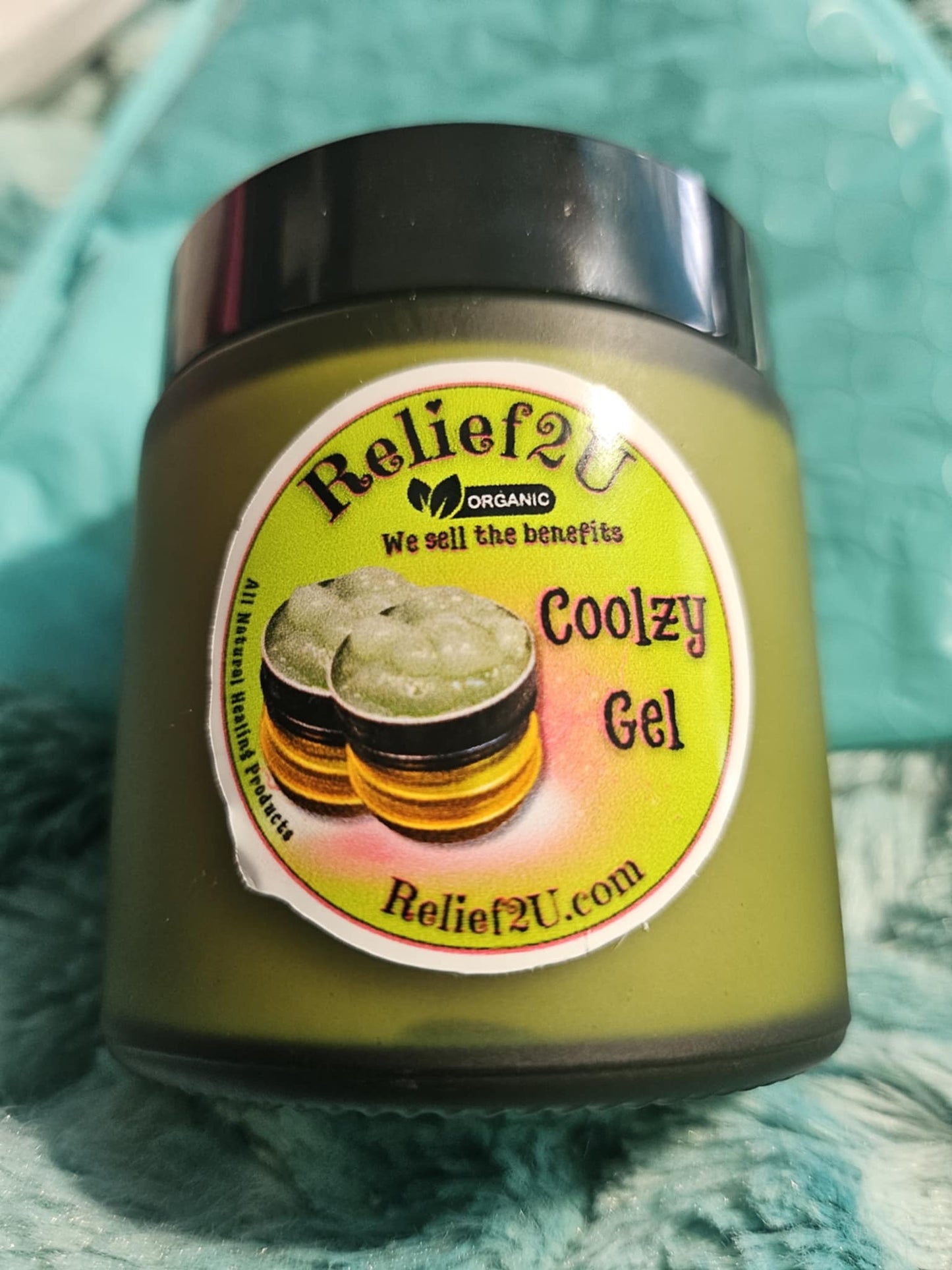 COOLZY GEL (ORGANIC) 1oz & 4oz Glass and Glass Pump Jar