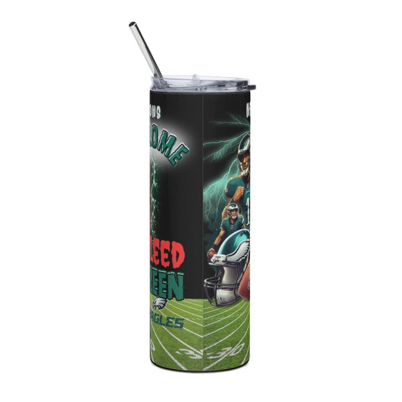 EAGLES 4 different designs (Personalized) 20oz Tumbler w/Metal Straw