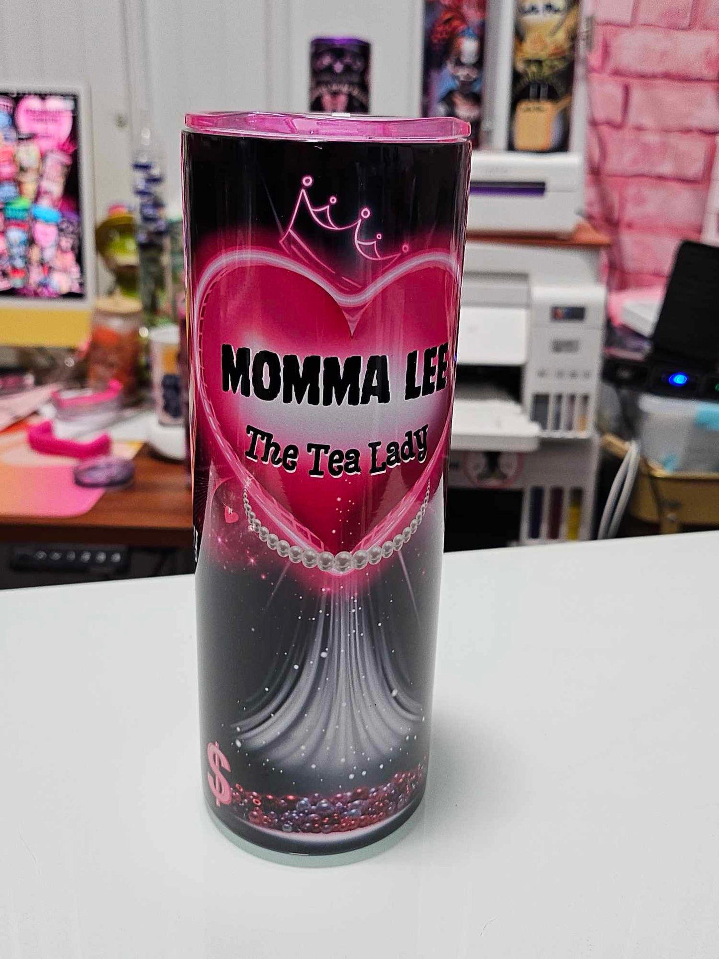 *** CUSTOMIZED TUMBLER (PERSONALIZED) 20oz Stainless Steel Straw