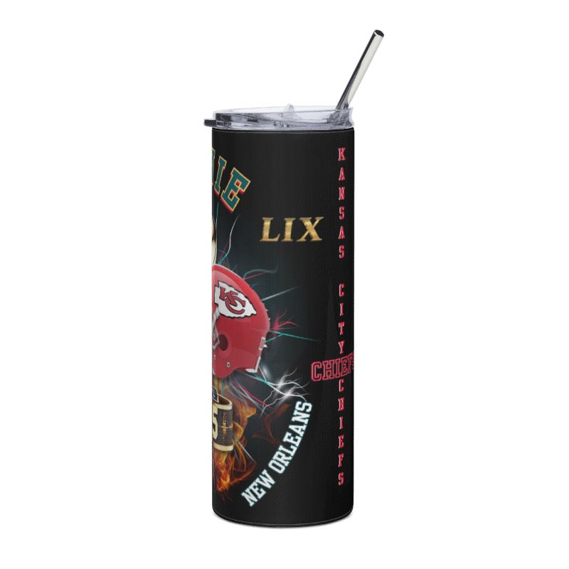 EAGLES 4 different designs (Personalized) 20oz Tumbler w/Metal Straw