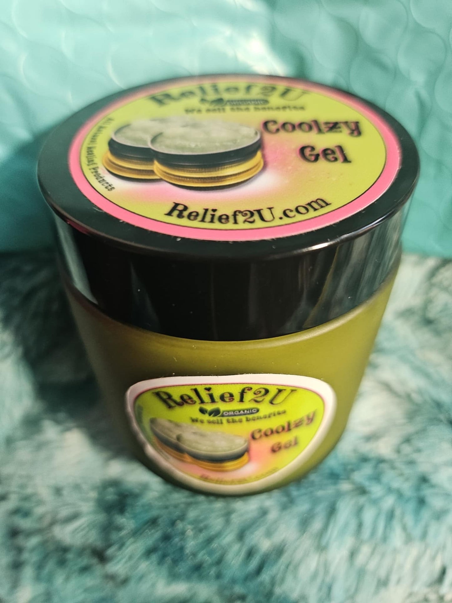 COOLZY GEL (ORGANIC) 1oz & 4oz Glass and Glass Pump Jar