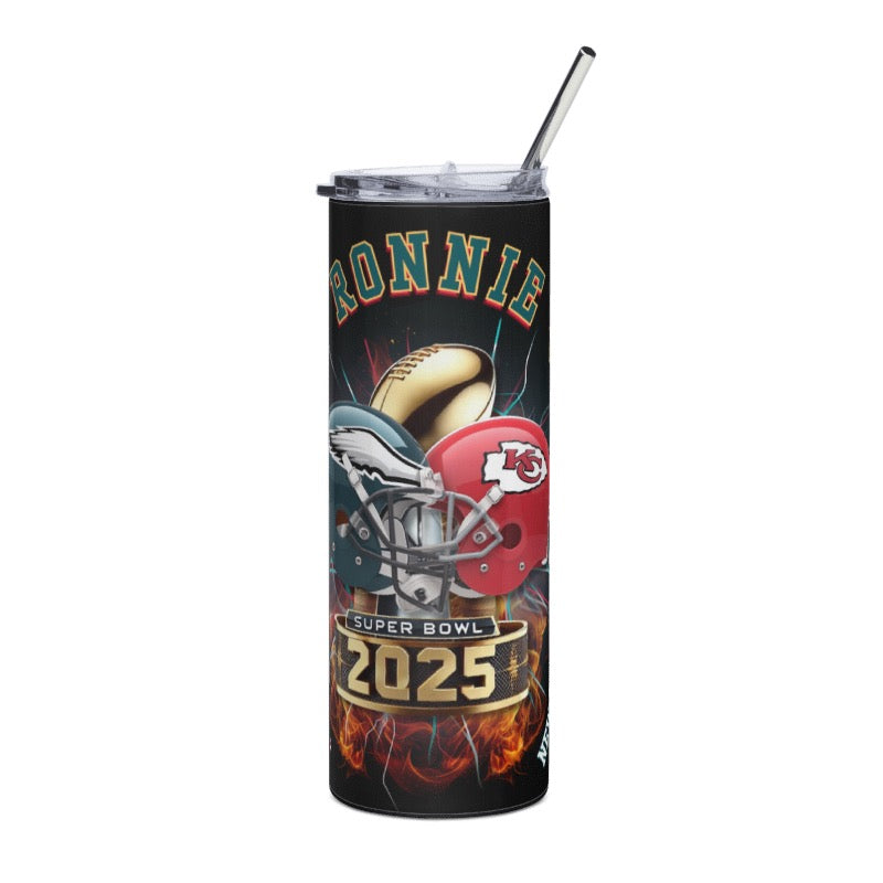 EAGLES 4 different designs (Personalized) 20oz Tumbler w/Metal Straw