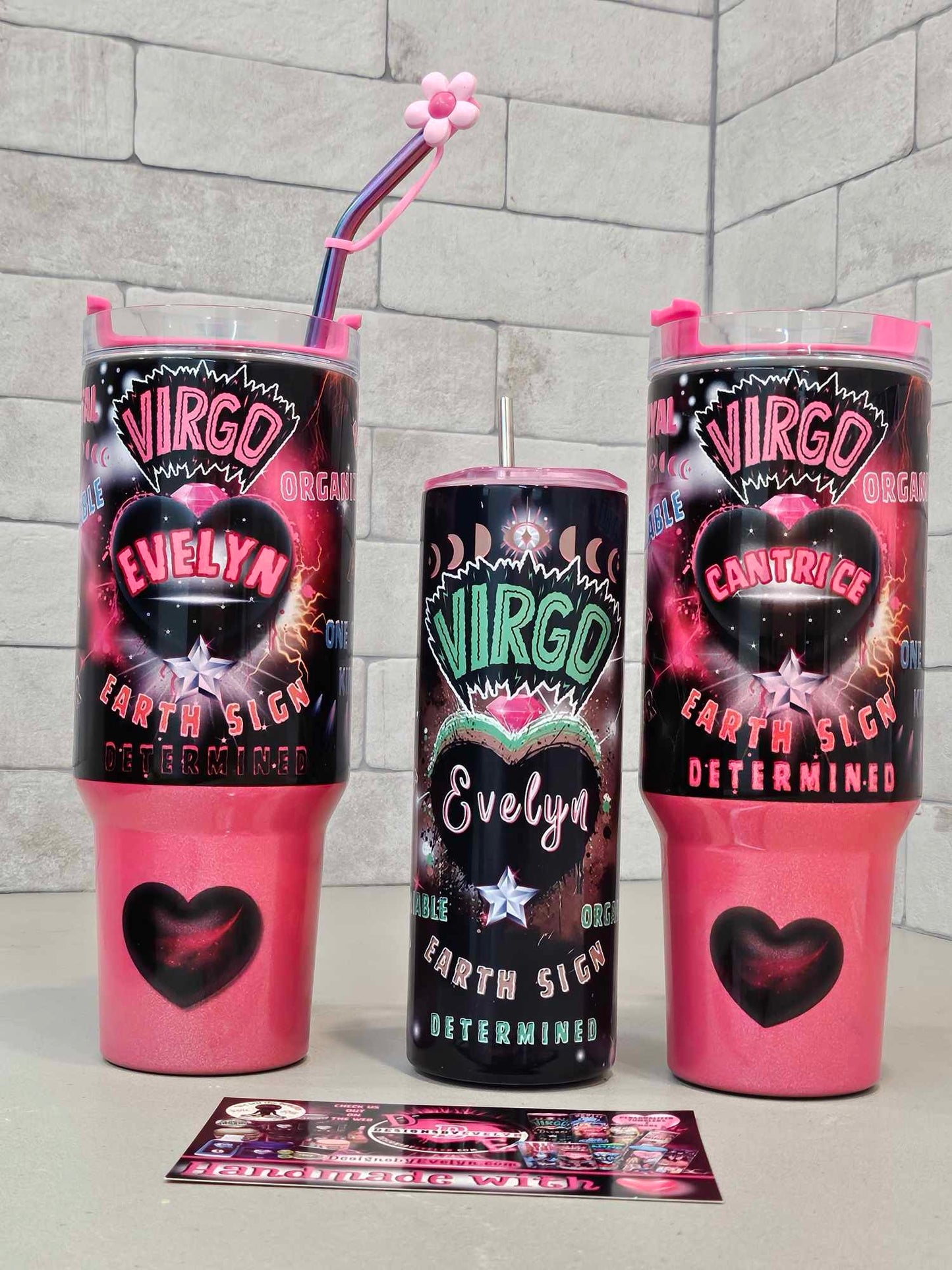 *** CUSTOMIZED TUMBLER (PERSONALIZED) 20oz Stainless Steel Straw