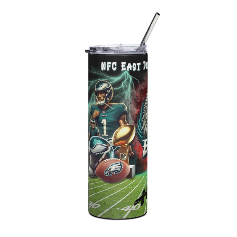 EAGLES 4 different designs (Personalized) 20oz Tumbler w/Metal Straw