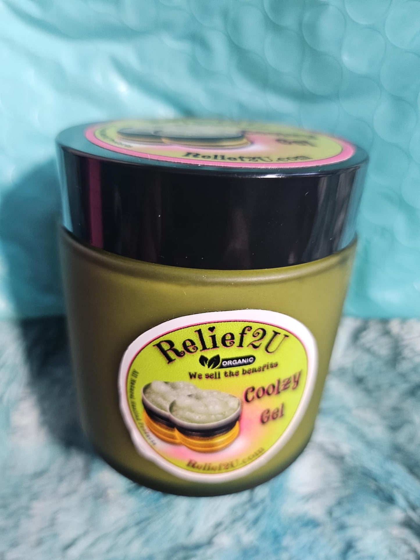 COOLZY GEL (ORGANIC) 1oz & 4oz Glass and Glass Pump Jar