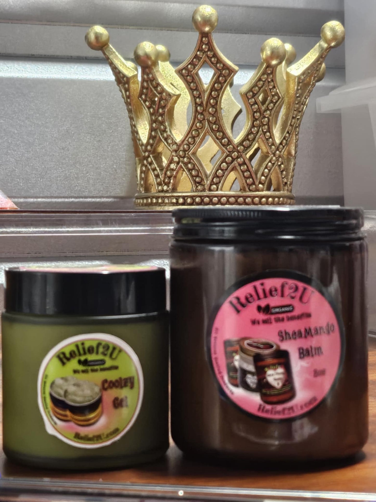 COOLZY GEL (ORGANIC) 1oz & 4oz Glass and Glass Pump Jar
