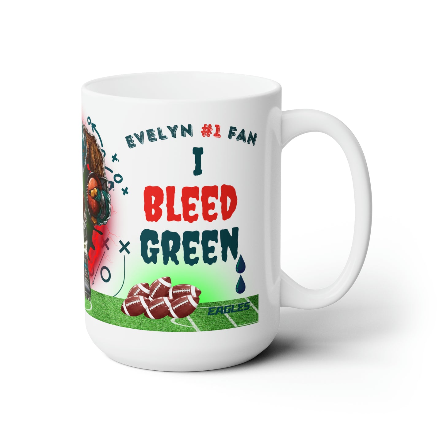 EAGLES #1 FAN MUGs (3 versions) (Personalized) 15oz