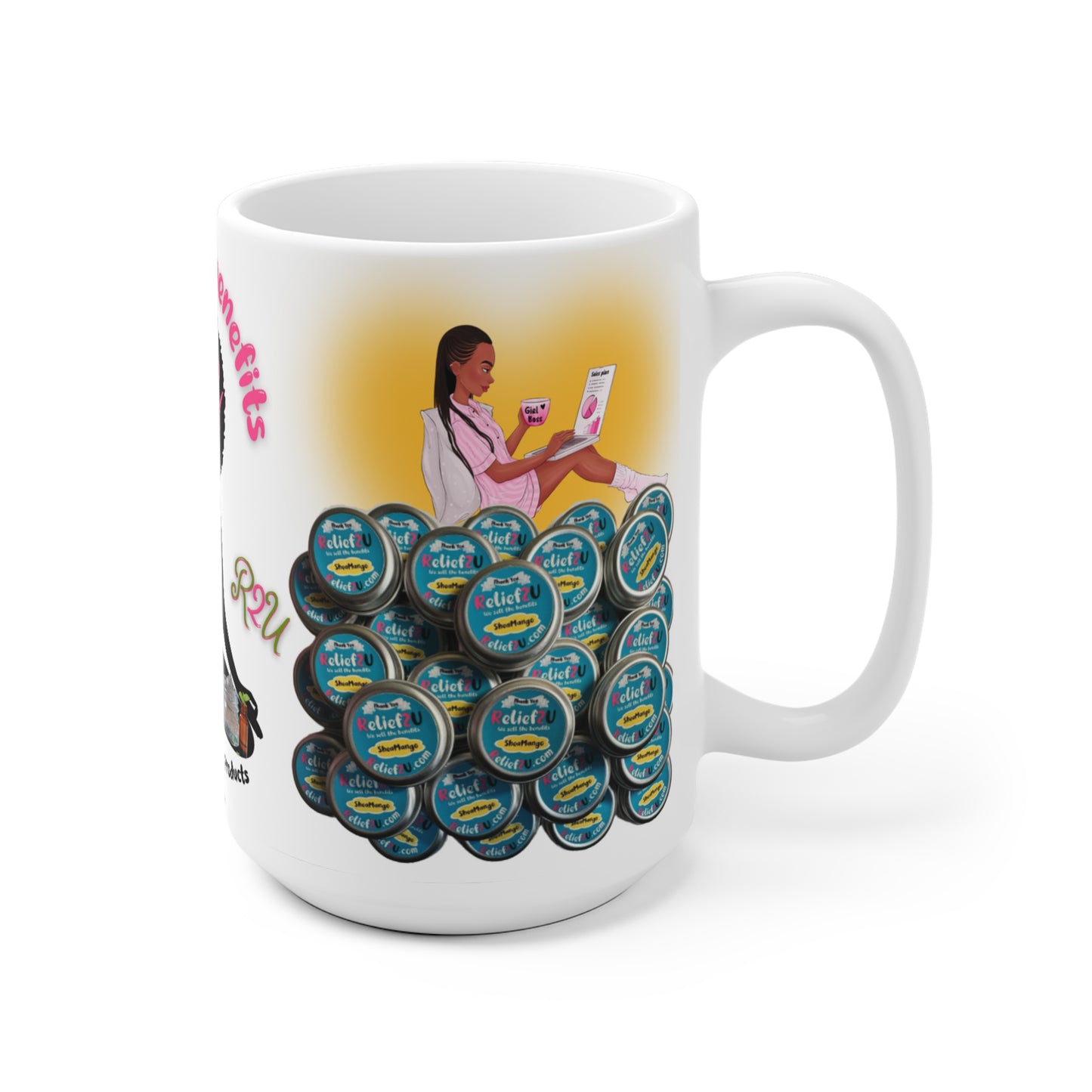 LOGO/QR CODE/CUSTOM DESIGN PERSONALIZED MUG 15oz CERAMIC
