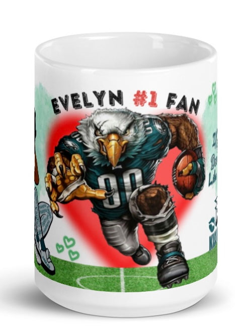 EAGLES #1 FAN MUGs (3 versions) (Personalized) 15oz