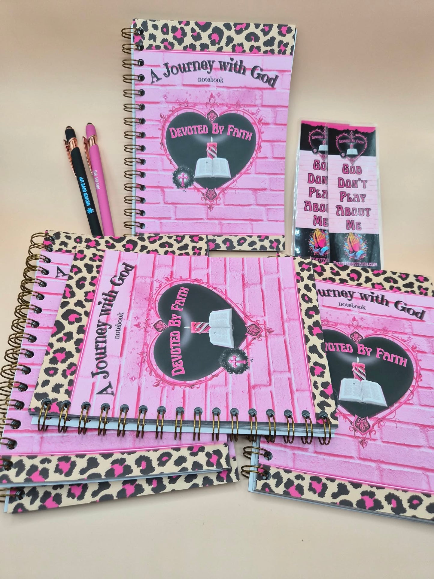 A JOURNEY WITH GOD BUNDLE NOTEBOOK WITH INK PEN & LAMINATED BOOKMARK (5.8 X 8.3)
