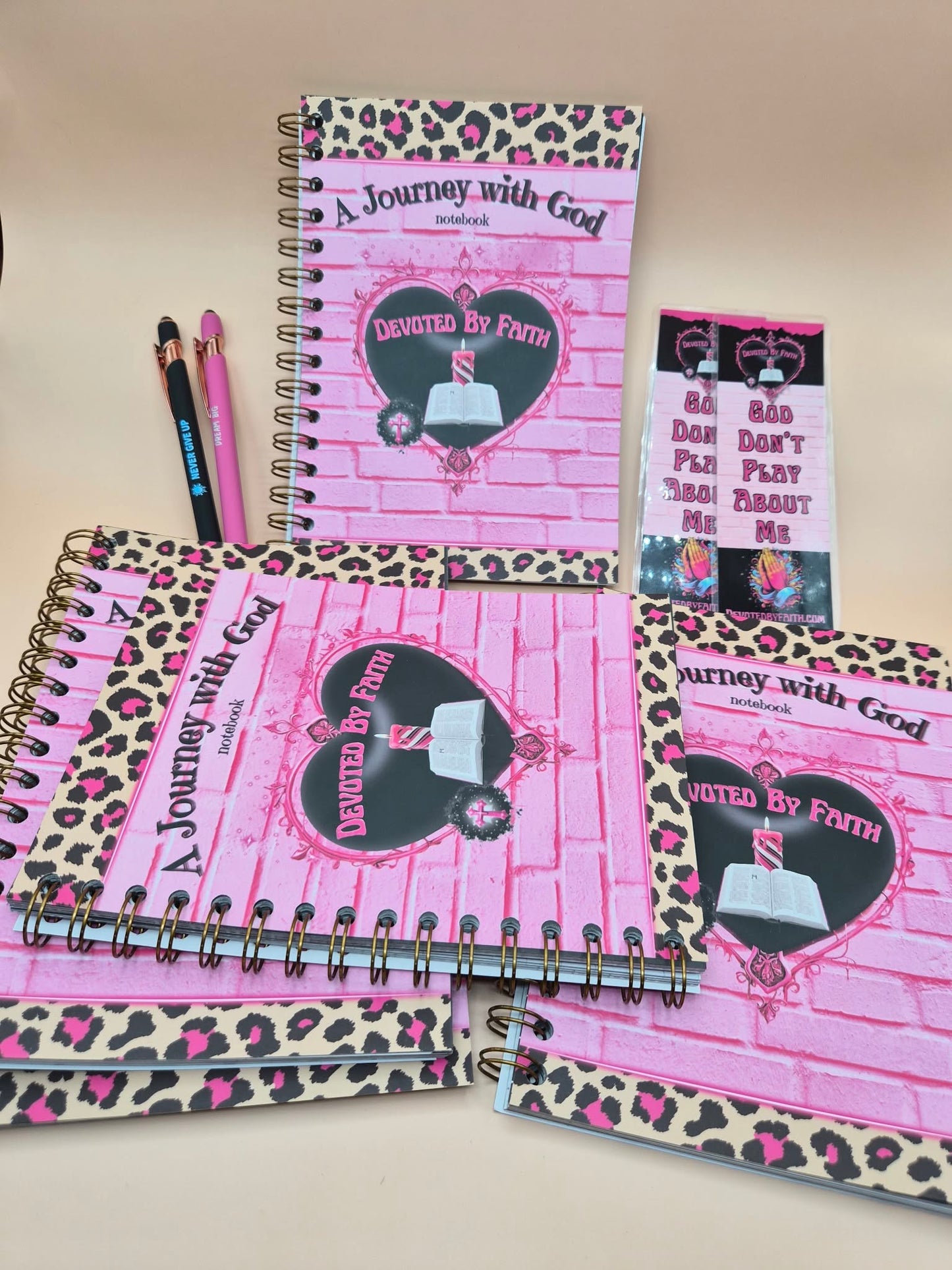 A JOURNEY WITH GOD BUNDLE NOTEBOOK WITH INK PEN & LAMINATED BOOKMARK (5.8 X 8.3)