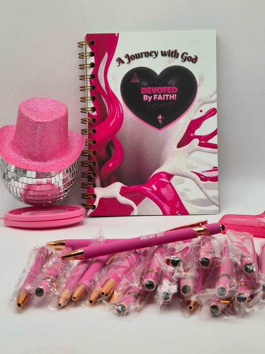 DEVOTED BY FAITH NOTEBOOK & INK PEN (5.8 X 8.3)