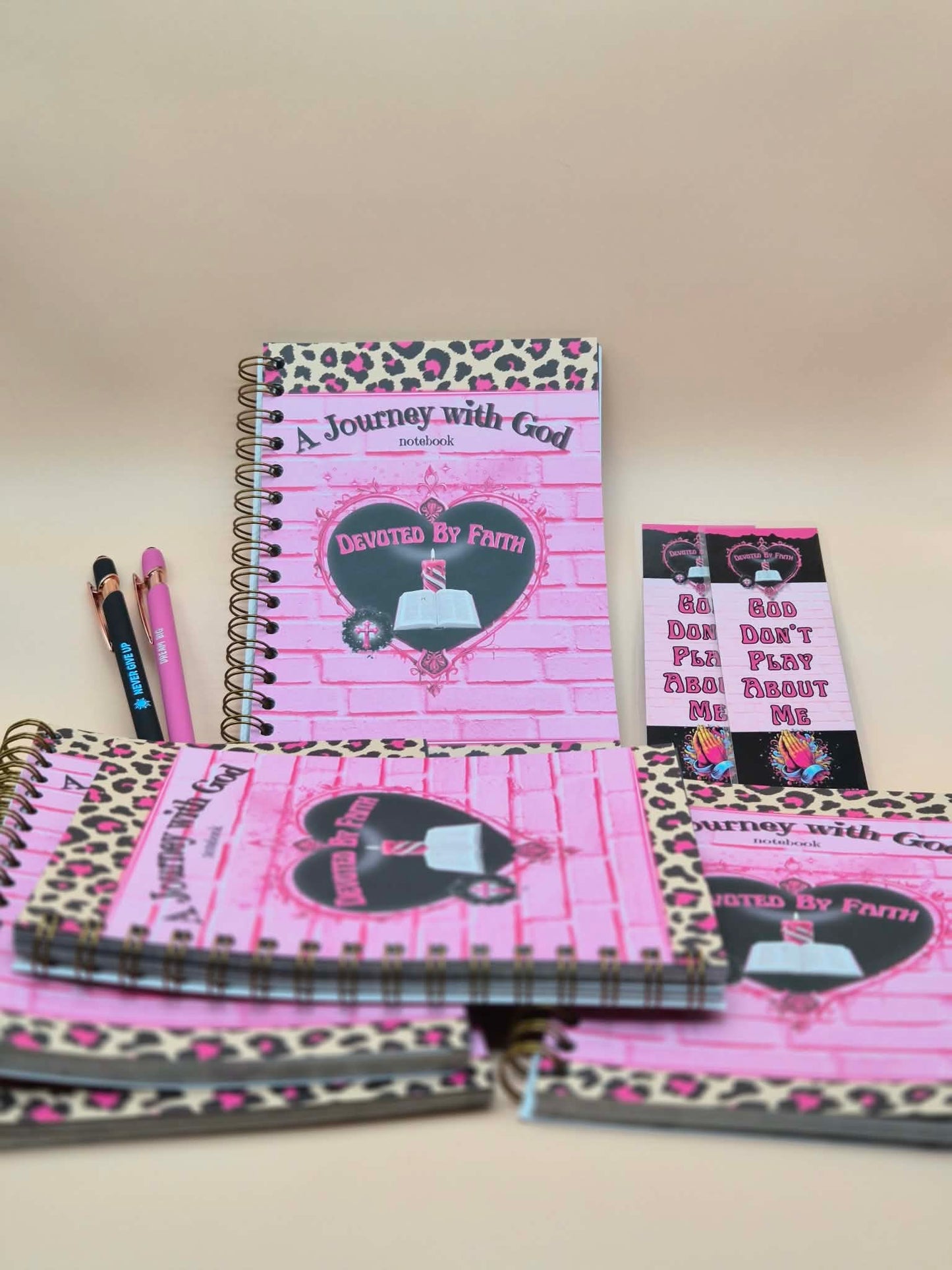 A JOURNEY WITH GOD BUNDLE NOTEBOOK WITH INK PEN & LAMINATED BOOKMARK (5.8 X 8.3)